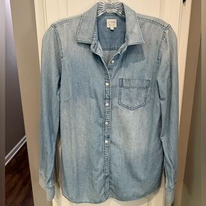 J. Crew Soft Blue Denim Top